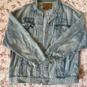 American Eagle Outfitters Blue Jean Jacket Relaxed Fit